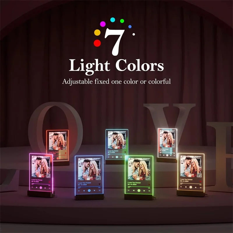 ✨ Custom Song Photo Lamp
