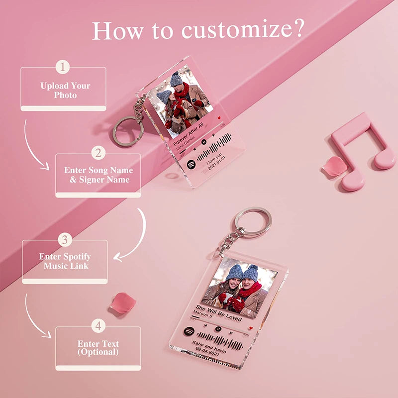 ✨ Custom Song Keychain