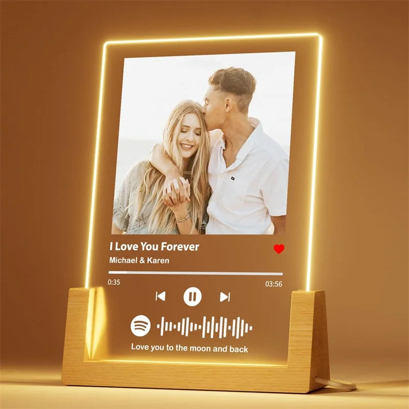 ✨ Custom Song Photo Lamp