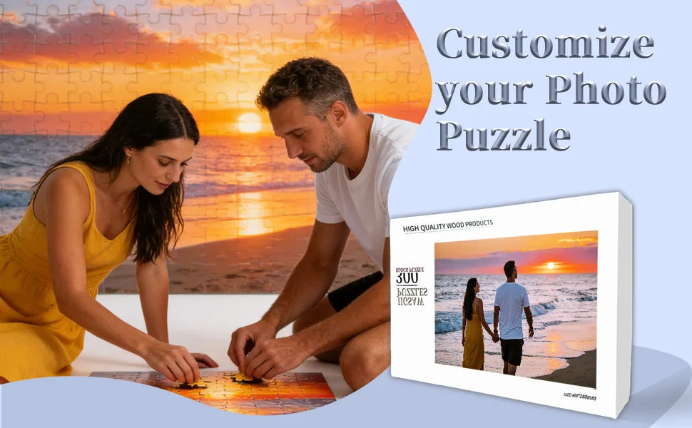 ✨ Custom Wooden Photo Puzzle